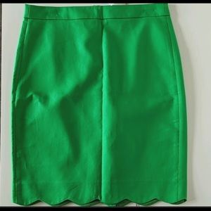JCrew Scalloped Pencil Skirt